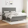 Image de vidaXL Boxspring met matras stof donkergrijs 180x200 cm3142674