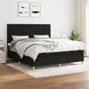 Image de vidaXL Boxspring met matras stof zwart 180x200 cm3142675