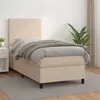 Image de vidaXL Boxspring met matras kunstleer cappuccinokleurig 90x190 cm3142700