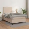 Image de vidaXL Boxspring met matras kunstleer cappuccinokleurig 120x200 cm3142718