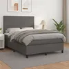 Image de vidaXL Boxspring met matras kunstleer grijs 140x200 cm3142729