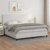 Image de vidaXL Boxspring met matras kunstleer wit 200x200 cm3142744
