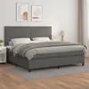 Image de vidaXL Boxspring met matras kunstleer grijs 200x200 cm3142807