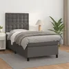 Image de vidaXL Boxspring met matras kunstleer grijs 80x200 cm3142813
