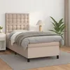 Image de vidaXL Boxspring met matras kunstleer cappuccinokleurig 80x200 cm3142814