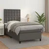 Image de vidaXL Boxspring met matras kunstleer grijs 90x200 cm3142825