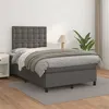 Image de vidaXL Boxspring met matras kunstleer grijs 120x200 cm3142837