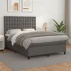 Image de vidaXL Boxspring met matras kunstleer grijs 140x200 cm3142849