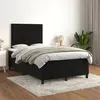Image de vidaXL Boxspring met matras fluweel zwart 120x200 cm3142895