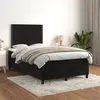 Image de vidaXL Boxspring met matras fluweel zwart 120x200 cm3142955