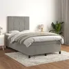 Image de vidaXL Boxspring met matras fluweel lichtgrijs 120x200 cm3143013