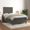 Image de vidaXL Boxspring met matras fluweel donkergrijs 120x200 cm3143014