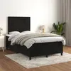 Image de vidaXL Boxspring met matras fluweel zwart 120x200 cm3143015