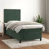 Image de vidaXL Boxspring met matras fluweel donkergroen 90x190 cm3143058