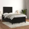Image de vidaXL Boxspring met matras fluweel zwart 120x200 cm3143075