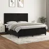 Image de vidaXL Boxspring met matras fluweel zwart 180x200 cm3143099