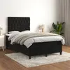 Image de vidaXL Boxspring met matras fluweel zwart 120x200 cm3143195