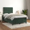Image de vidaXL Boxspring met matras fluweel donkergroen 120x200 cm3143196