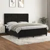 Image de vidaXL Boxspring met matras fluweel zwart 180x200 cm3143219