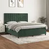 Image de vidaXL Boxspring met matras fluweel donkergroen 160x200 cm3143274