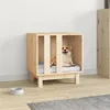 Image de vidaXL Niche pour Chien 50x40x52 cm Bois de Pin Massif Maison Couchage Animaux