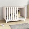 Image de vidaXL Niche pour chien Blanc 100x70x72 cm Bois de pin massif 822492