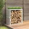 Image de vidaXL Houtblokhouder 108x52x106 cm massief grenenhout wit822627