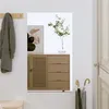 Image de vidaXL Miroir Murale, Miroir de Maquillage, Miroir de Courtoisie, Décoration Chambre à Coucher Salon Salle de Bain, Moderne, Verre Rectangulaire