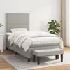 Image de vidaXL Boxspring met matras stof lichtgrijs 100x200 cm3136493