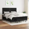 Image de vidaXL Boxspring met matras stof zwart 180x200 cm3136535
