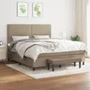 Image de vidaXL Boxspring met matras stof taupe 180x200 cm3136537