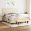 Image de vidaXL Boxspring met matras stof cràmekleurig 180x200 cm3136538