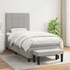 Image de vidaXL Boxspring met matras stof lichtgrijs 90x200 cm3136565