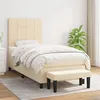 Image de vidaXL Boxspring met matras stof cràmekleurig 90x200 cm3136570