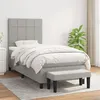 Image de vidaXL Boxspring met matras stof lichtgrijs 100x200 cm3136573