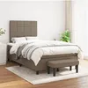 Image de vidaXL Boxspring met matras stof taupe 120x200 cm3136585