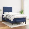 Image de vidaXL Boxspring met matras stof blauw 120x200 cm3136587
