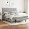 Image de vidaXL Boxspring met matras stof lichtgrijs 180x200 cm3136613