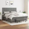 Image de vidaXL Boxspring met matras stof donkergrijs 180x200 cm3136614