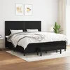 Image de vidaXL Boxspring met matras stof zwart 200x200 cm3136623