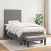 Image de vidaXL Boxspring met matras stof donkergrijs 80x200 cm3136630