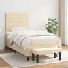 Image de vidaXL Boxspring met matras stof cràmekleurig 80x200 cm3136634