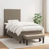 Image de vidaXL Boxspring met matras stof taupe 90x190 cm3136641
