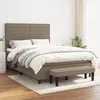 Image de vidaXL Boxspring met matras stof taupe 140x200 cm3136681