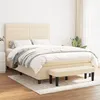 Image de vidaXL Boxspring met matras stof cràmekleurig 140x200 cm3136682