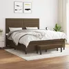 Image de vidaXL Sommier à Lattes de Lit avec Matelas, Lit Rembourré, Lit Double, Lit Adulte de Chambre à Coucher Intérieur, Moderne, Marron Foncé 180x200 cm 3136696