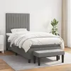 Image de vidaXL Boxspring met matras stof donkergrijs 80x200 cm3136710