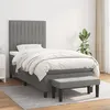 Image de vidaXL Boxspring met matras stof donkergrijs 100x200 cm3136734