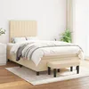 Image de vidaXL Boxspring met matras stof cràmekleurig 120x200 cm3136746