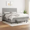 Image de vidaXL Boxspring met matras stof lichtgrijs 180x200 cm3136773